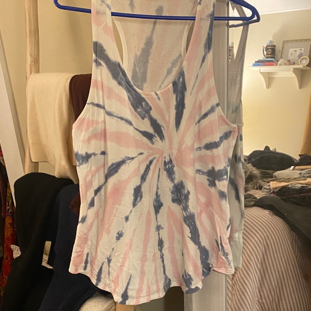 Tie-Dye Tank Top - Pink and Blue